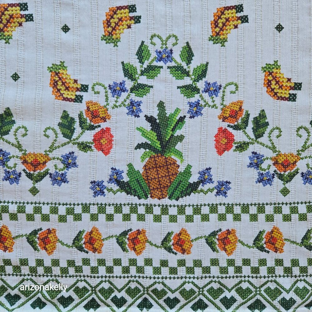 NWOT FARM Rio Sarong Needlepoint Print Fruits & Flowers Scarf - Picture 6 of 16